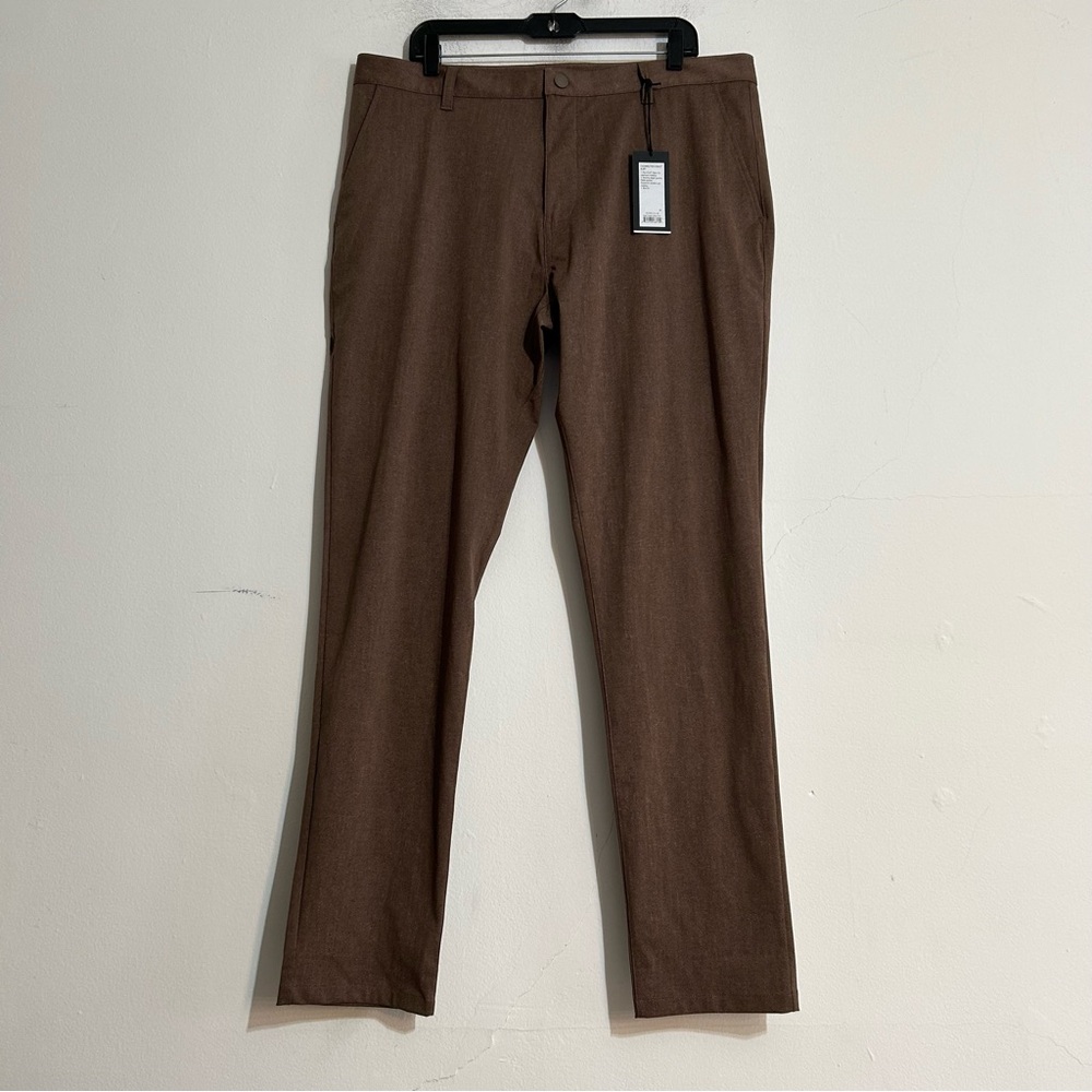 Rhone Commuter Pants Slim Deep Taupe Coffee Size 38 33" Inseam Casual Work